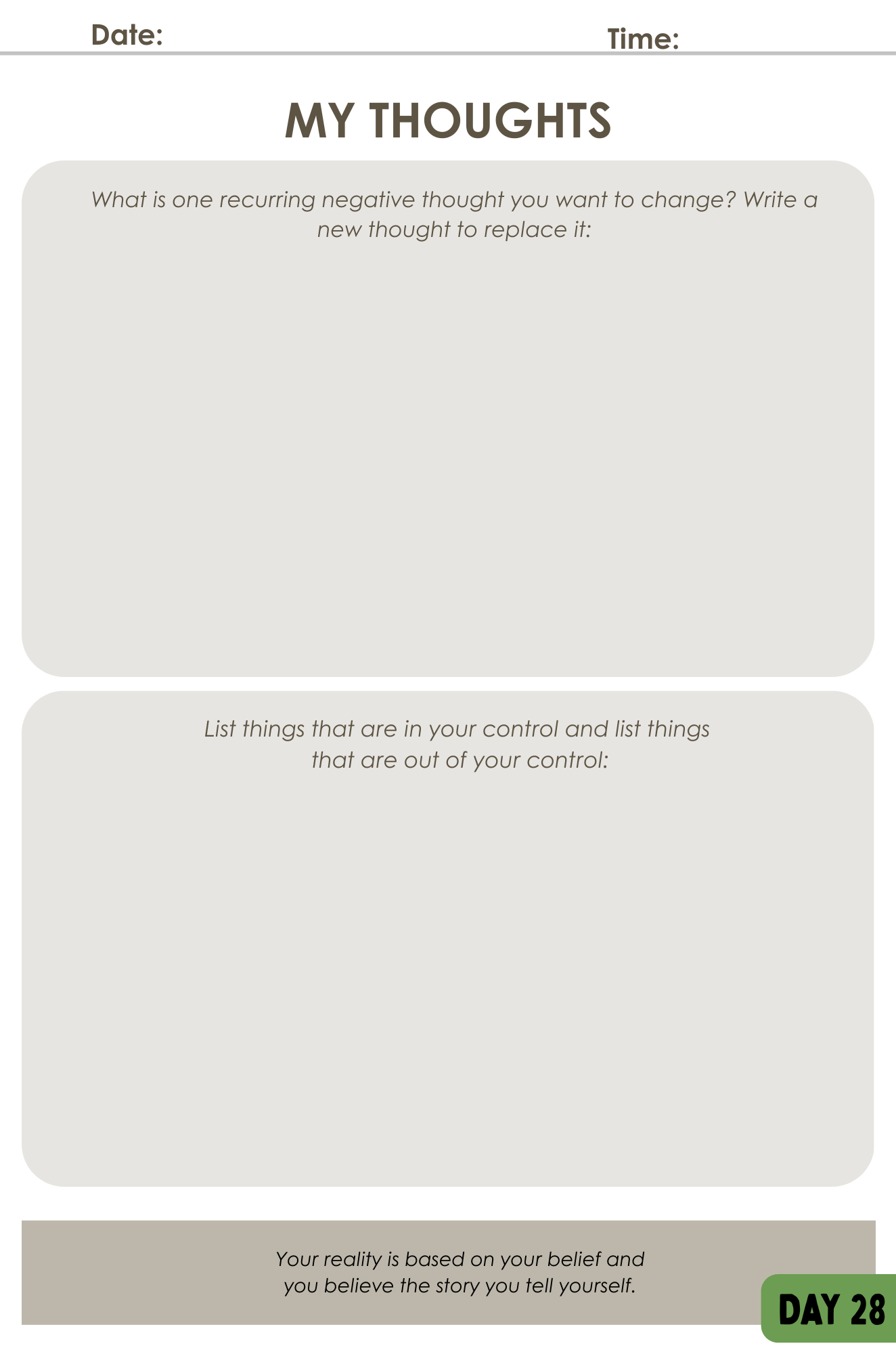 Trust The Process - 30 Day Journal